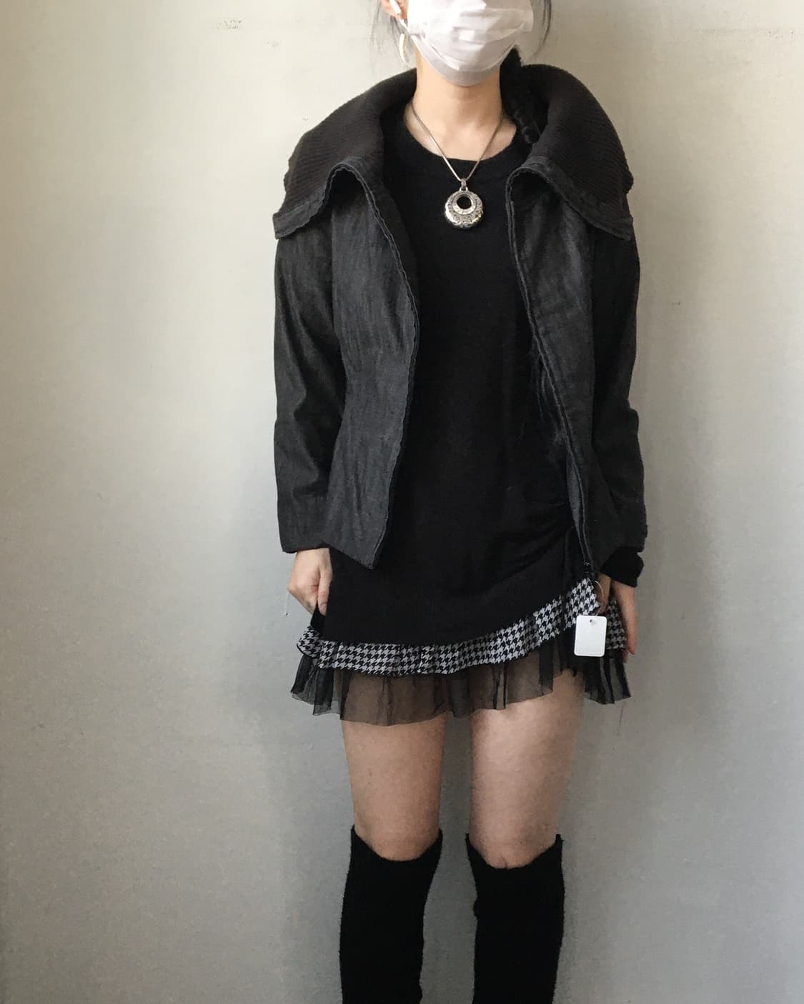 Drape neck point jacket 상품이미지6