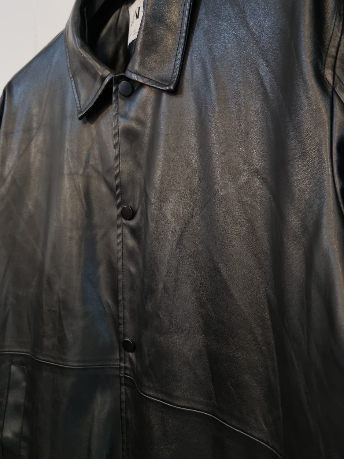 ZARA 남성 블랙 가죽 자켓 L 실측 105 상품이미지3