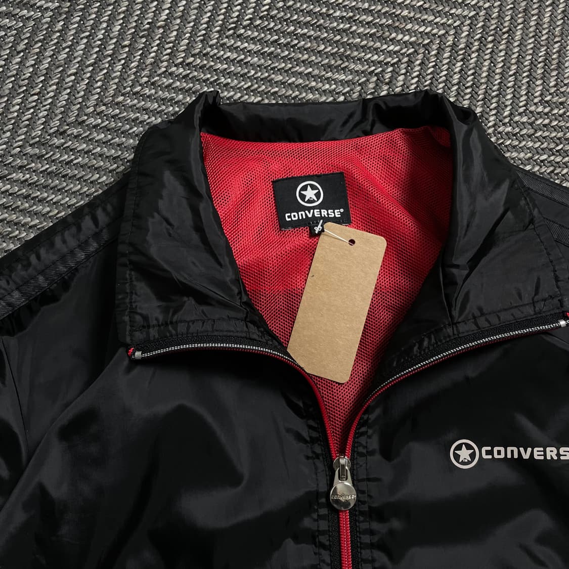 00s 컨버스 올드스쿨 디테일 블랙 우븐 트랙 자켓o 4524 상품이미지5