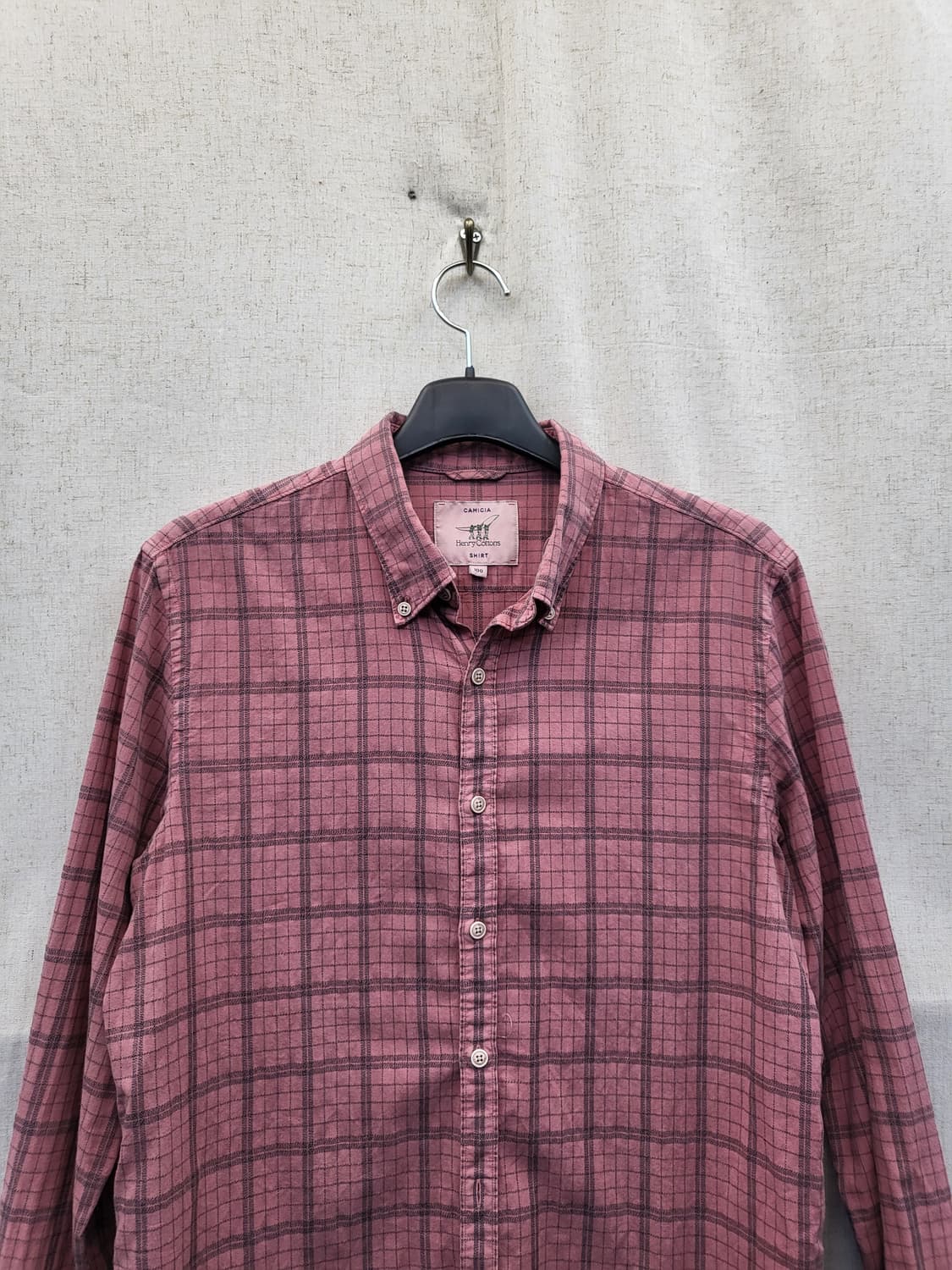 헨리코튼 핑크 체크 셔츠 상품이미지3
