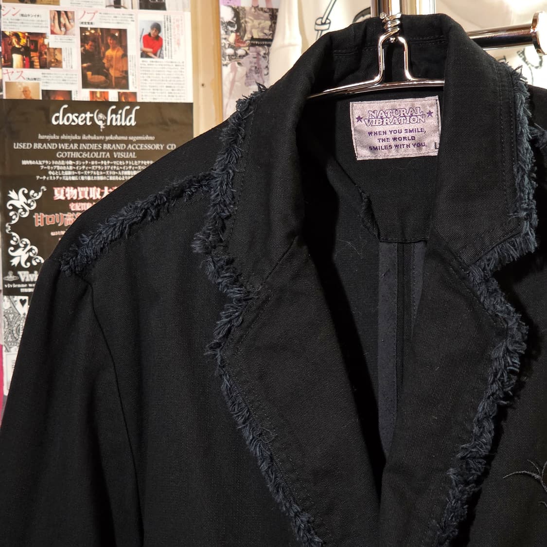 JPN 그런지 자수 레터링 코튼 블레이저 상품이미지3