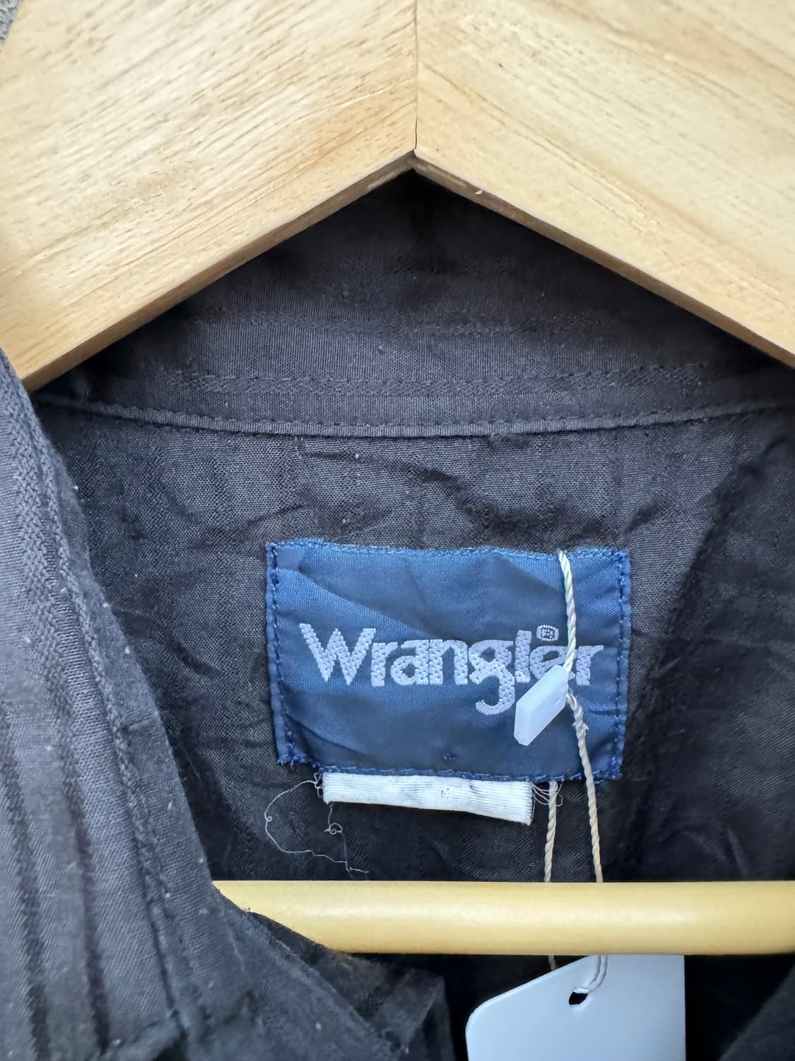 랭글러 빈티지 블랙 스트라이프 웨스턴 셔츠 100 - 105 상품이미지5