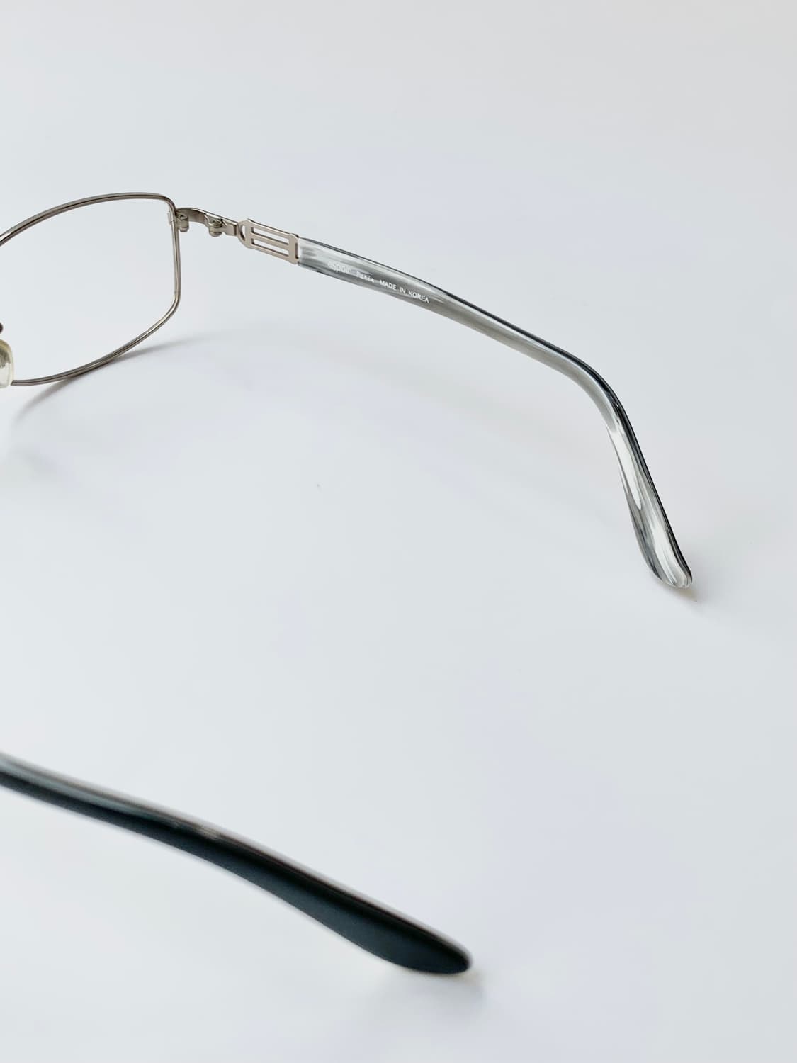 [픽키-614] 실버 스퀘어 사각 메탈 안경 데드스탁 빈티지 온테 상품이미지7