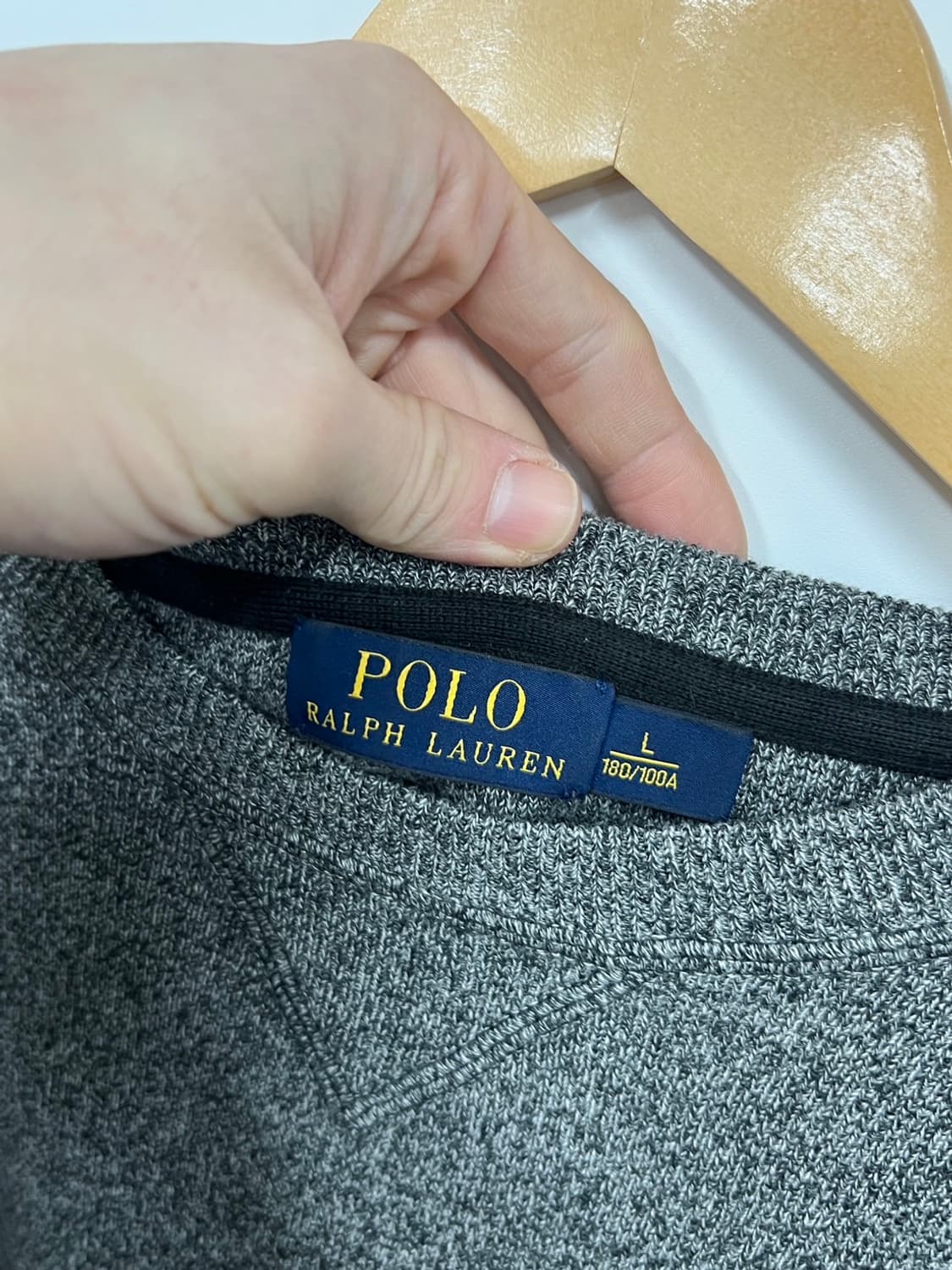 폴로 랄프로렌 그레이 라운드넥 니트  상품이미지3