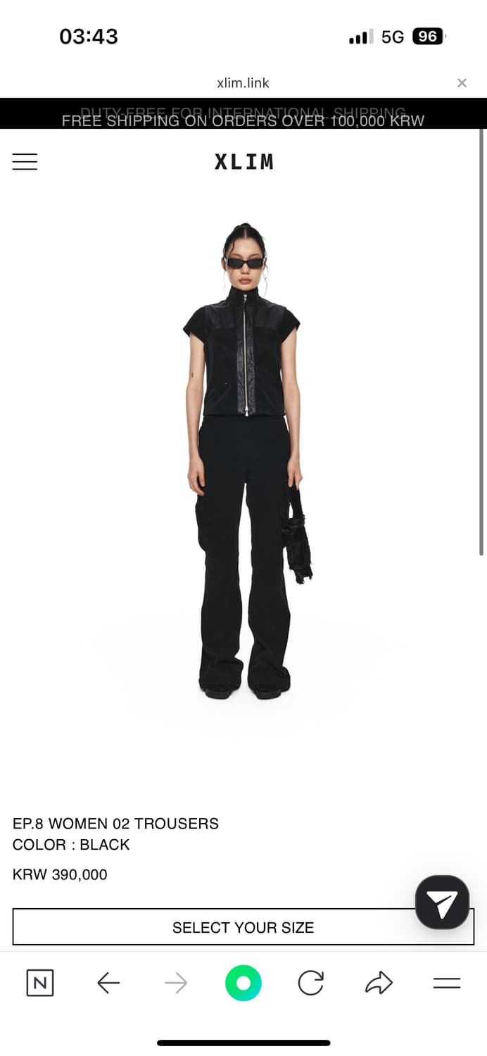 엑슬림 EP.8 WOMEN 02 TROUSERS 상품이미지1