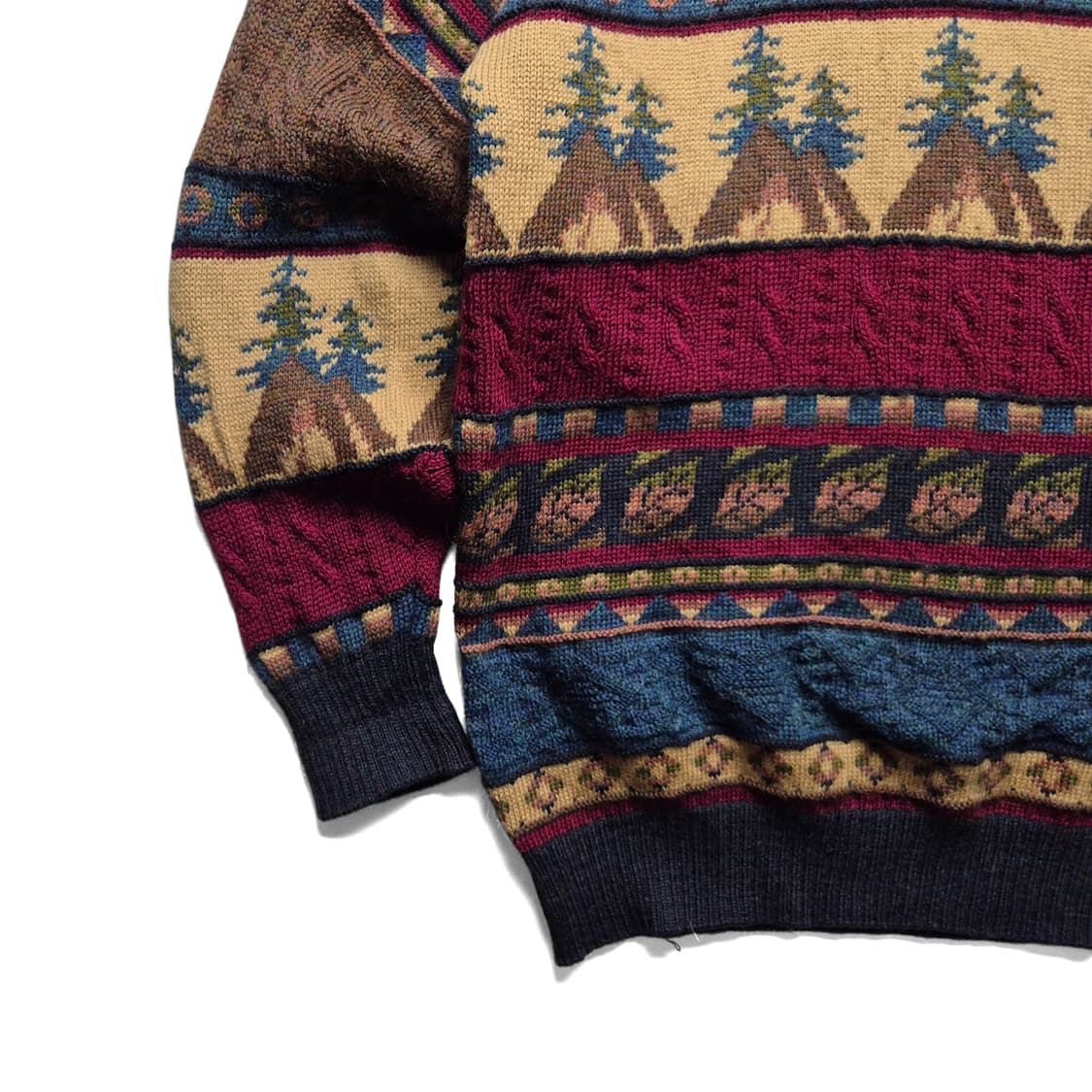 [M] 빈티지 에스닉 패턴 니트 UK 상품이미지4