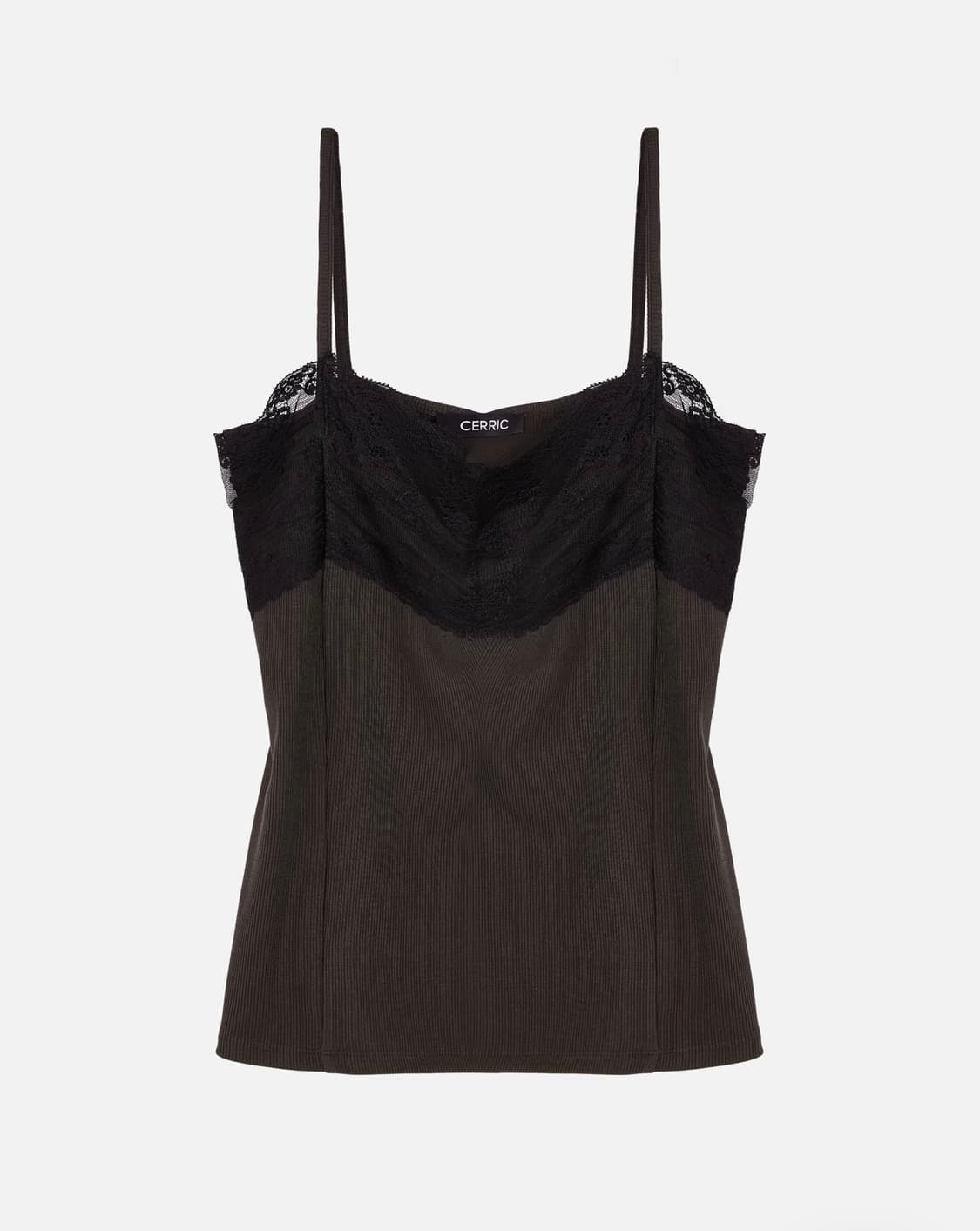 CERRIC Lace Trim Sleeveless _ Brown 상품이미지2