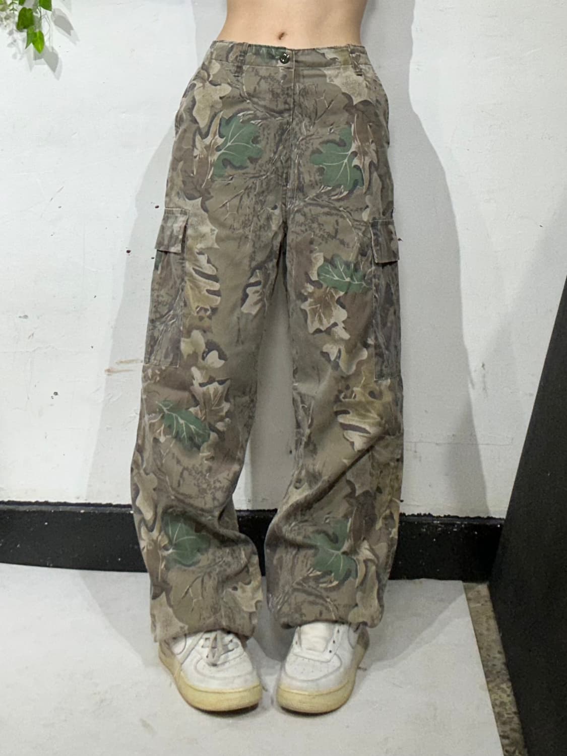 90s 빈티지 베이지 리얼트리 와이드 프린팅 카고 팬츠 헌팅 바지  상품이미지2