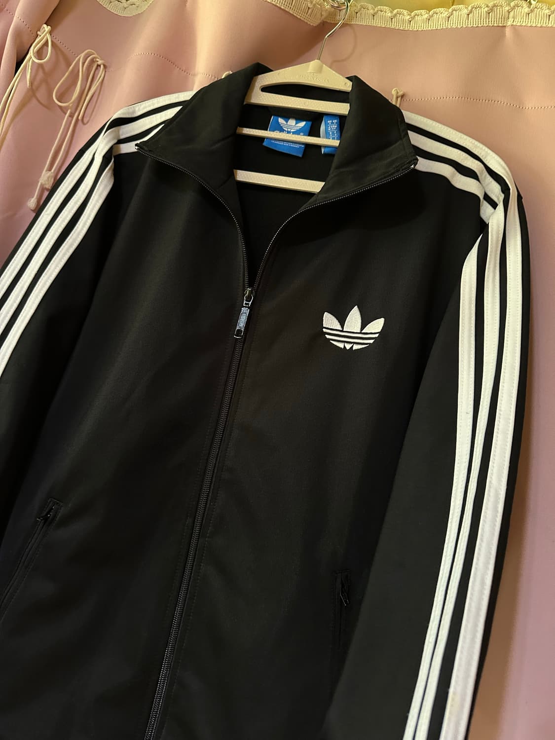 아디다스져지 아디다스 파이어버드 트랙탑 불꽃져지 블랙 집업 삼선 상품이미지2