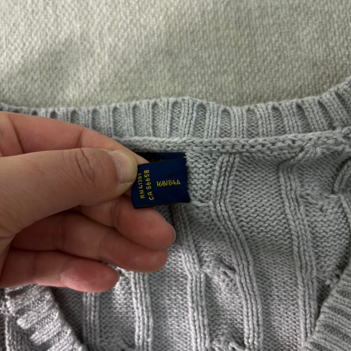 W 95 폴로랄프로렌 꽈배기 브이넥 니트 상품이미지4