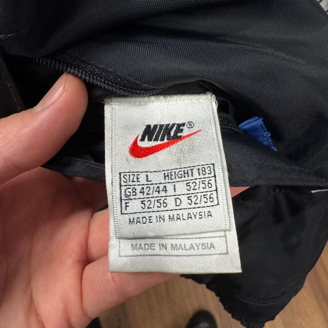 00s 나이키 나일론 점퍼 후면 빅 스우시 로고 포인트 블랙 상품이미지7