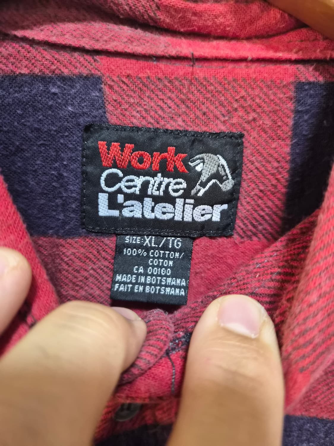 XL) Work Centre L'Atelier 빈티지 플란넬 셔츠 팝니다 상품이미지3