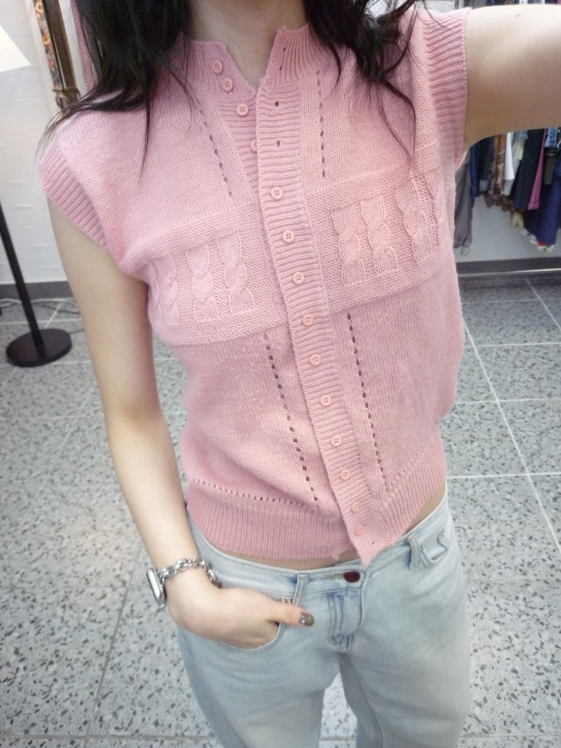 Pink choral knit 상품이미지3