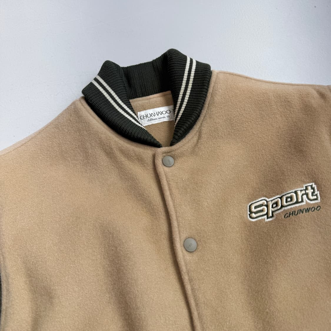 90s 올드스쿨 배색 모직 울 바시티 점퍼 자켓 상품이미지4