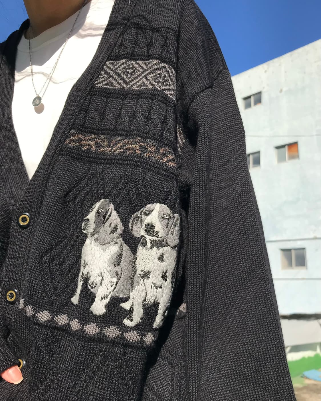 퍼피 자수 가디건  상품이미지5