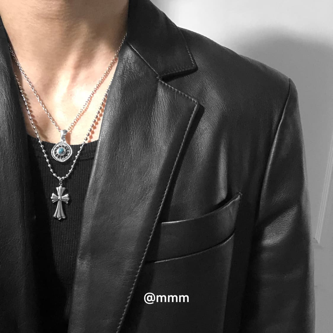 [Unisex] 터키석 체인 목걸이 상품이미지1