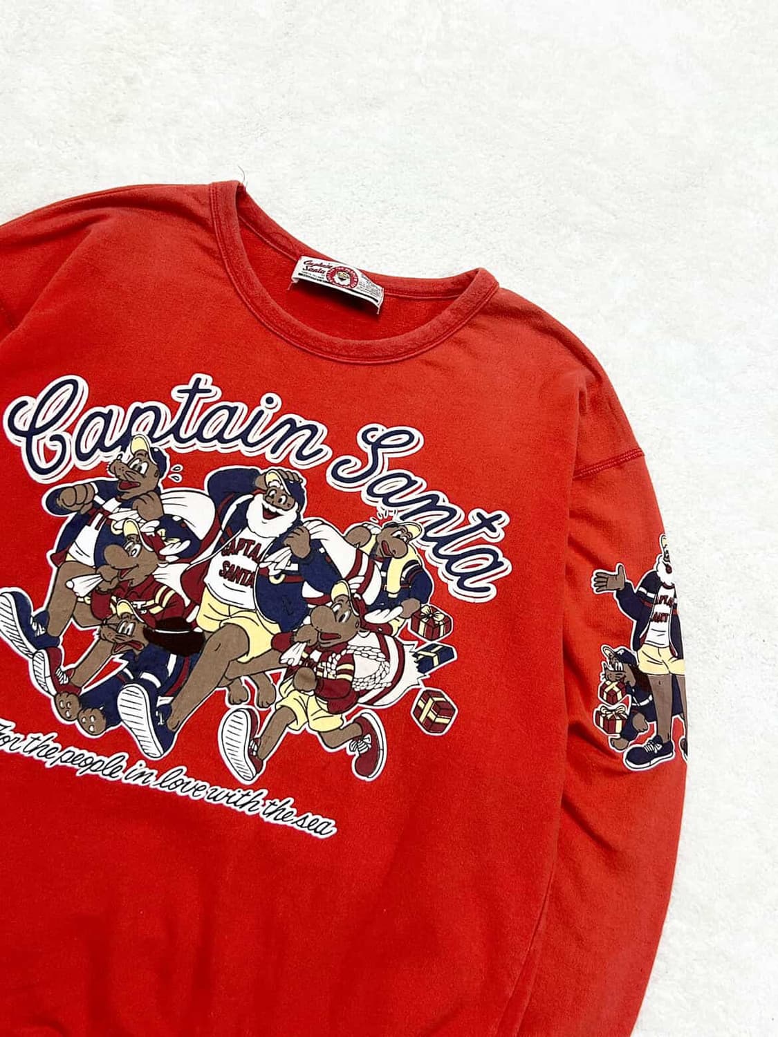 캡틴산타 프린팅 오렌지 맨투맨 상품이미지6