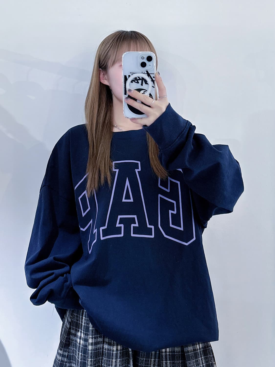 갭 네이비 빅로고 슬리브 상품이미지1