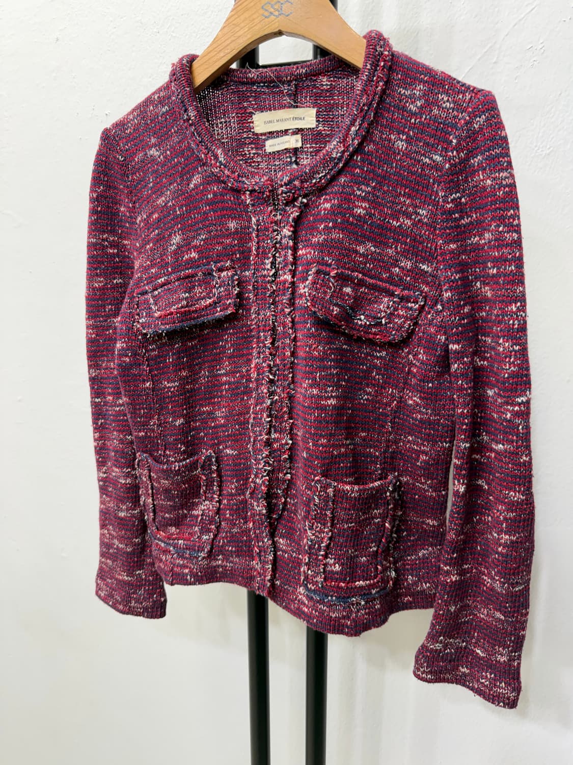매장판정품) 이자벨마랑 트위드 니트 가디건 36  상품이미지3