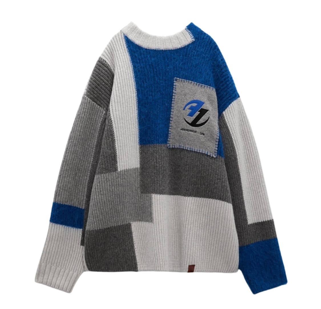 아더에러 x 자라 패치워크 오버사이즈 니트 스웨터 멀티컬러 상품이미지1