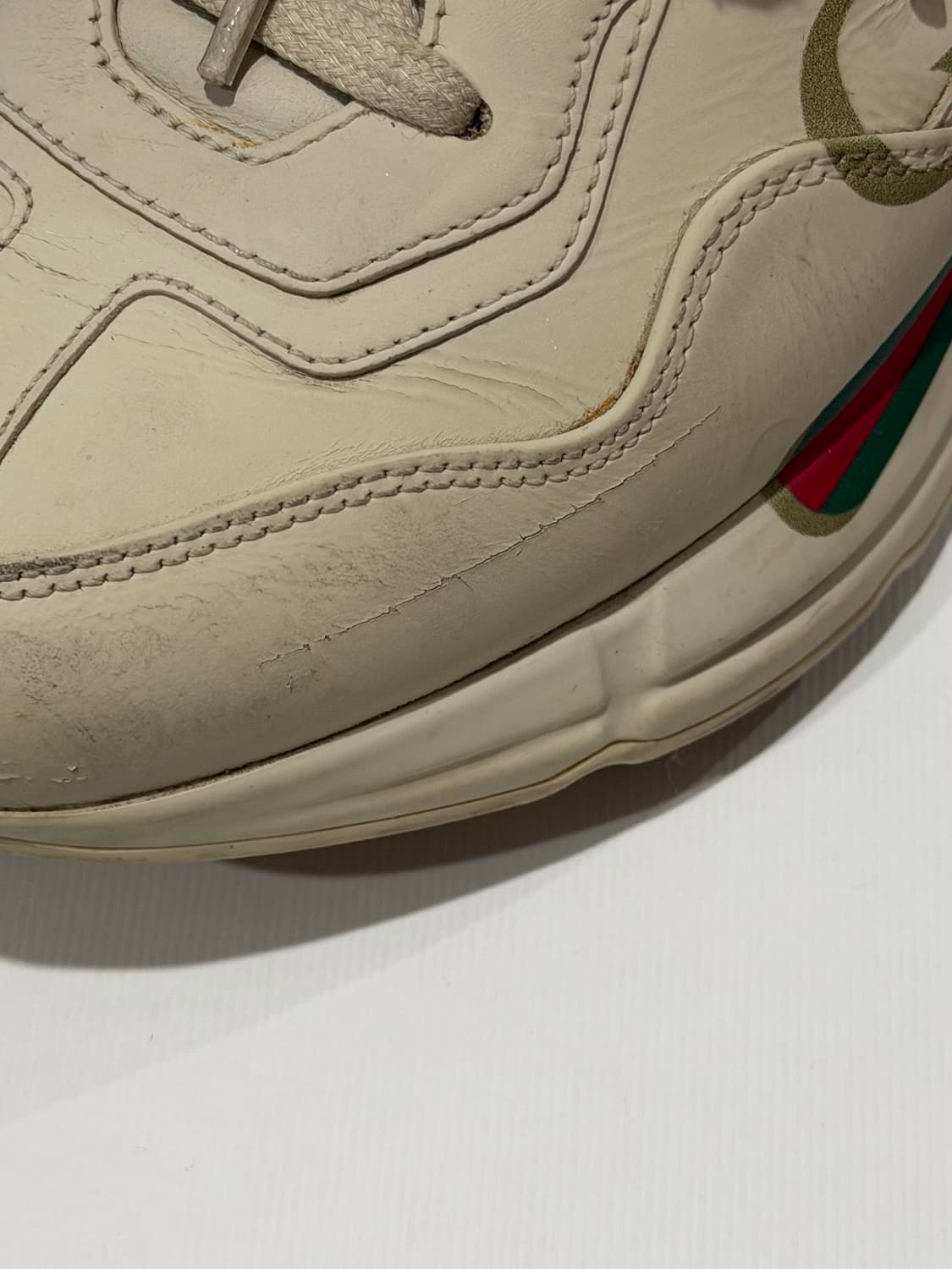 (W)구찌 라이톤 레더 스니커즈 36사이즈 상품이미지5