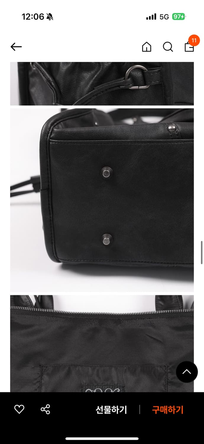 팬시클럽 BELTED WASHING LEATHER BAG 상품이미지5