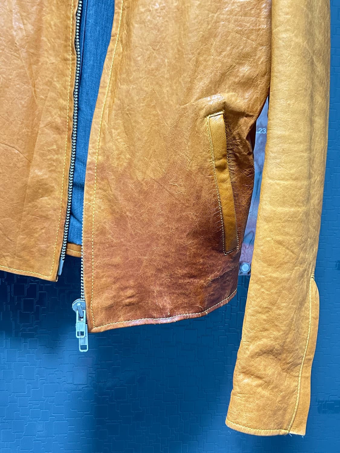 (여성) 빈티지 레더 자켓 상품이미지4