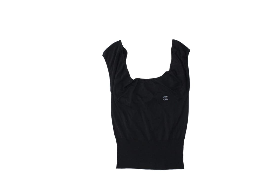 1990s Chanel Vintage Draped Knit Top 샤넬 상품이미지1