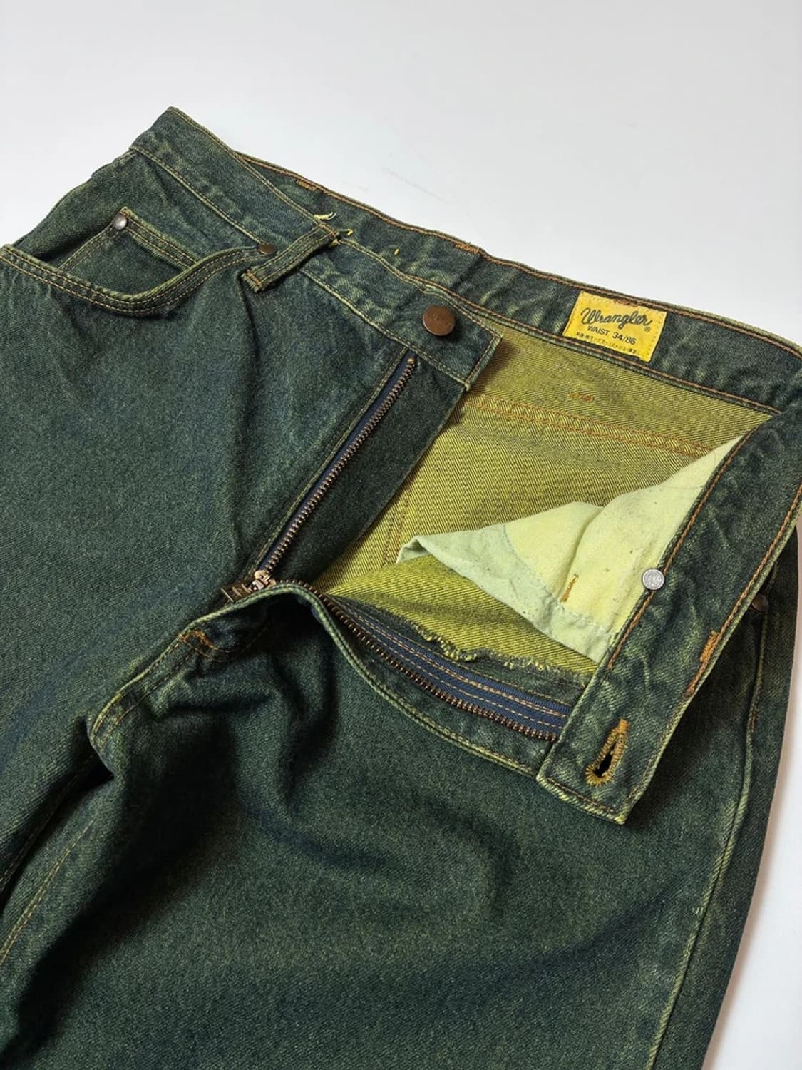 랭글러 00's 딥그린 워싱 데님 팬츠 PN8234 상품이미지3