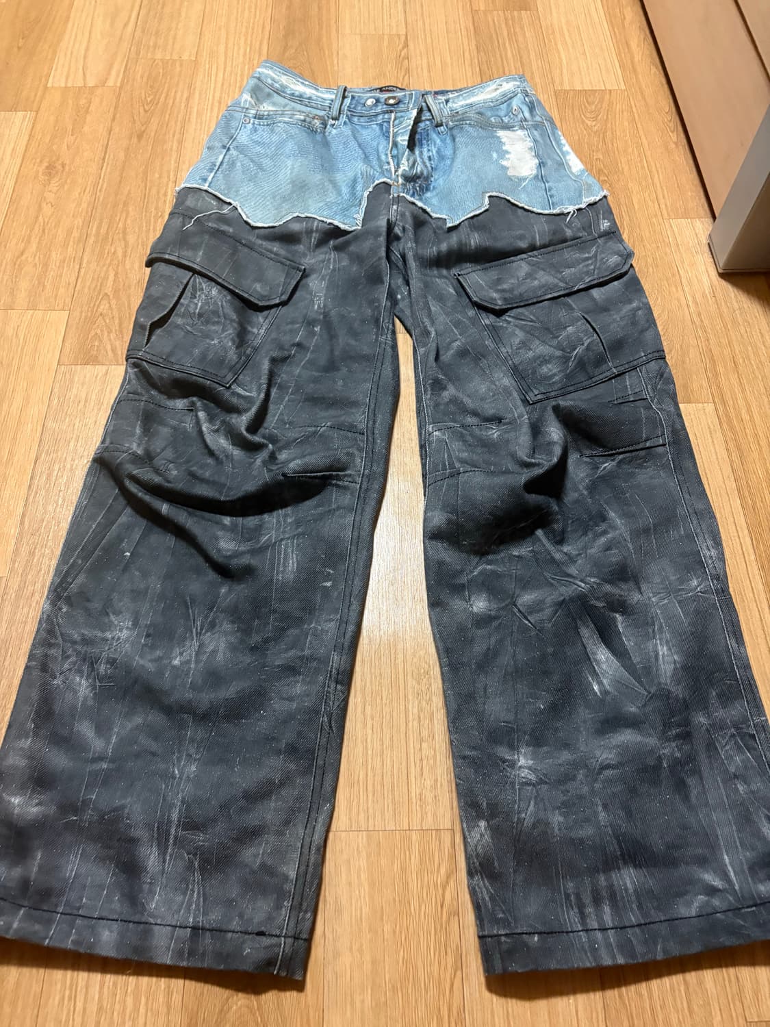 앤더슨벨 포데님&스크래치 레더 프린티드 카고 팬츠 28 상품이미지4