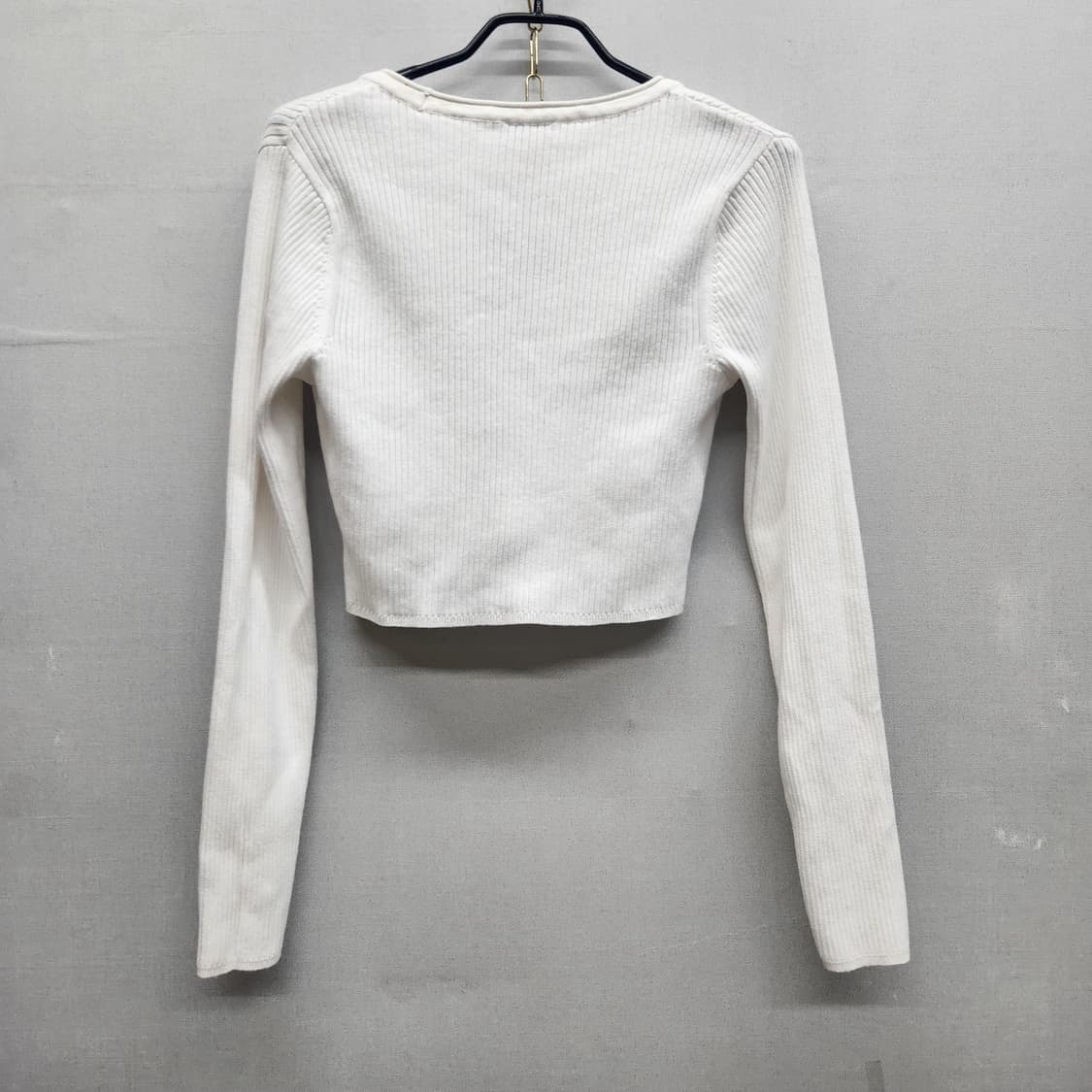 타미진스 로고 골지 크롭 가디건 S(S) 상품이미지4