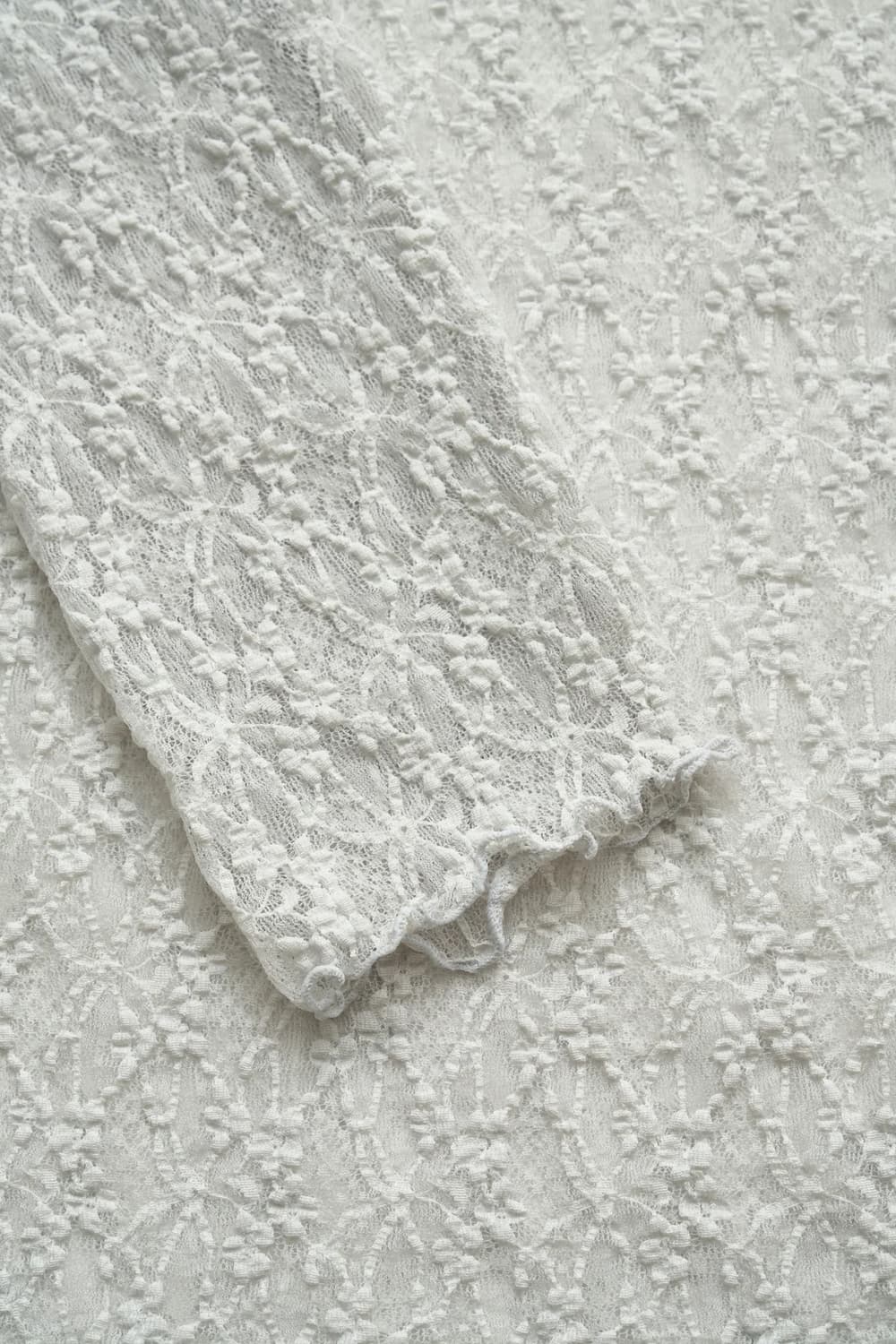 캐롤쇼페 레이스 시스루 탑 (그레이) 상품이미지4