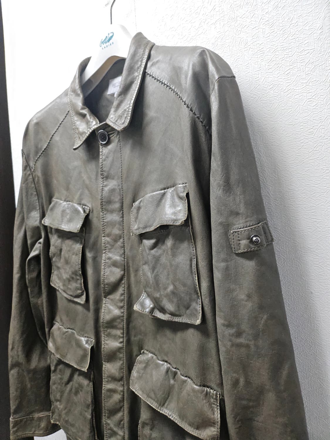 시리즈 포인트 포켓 양가죽 셔츠형 점퍼 SAUDS22201 (KHX, 카 상품이미지2