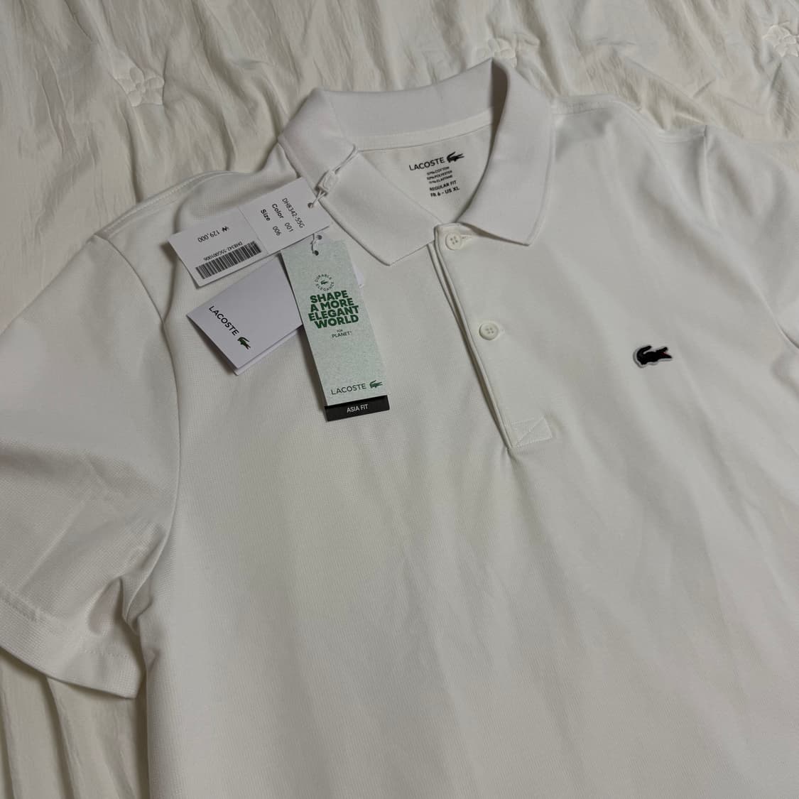 (XL) 라코스테 클래식핏 PK 반팔티 화이트 상품이미지2