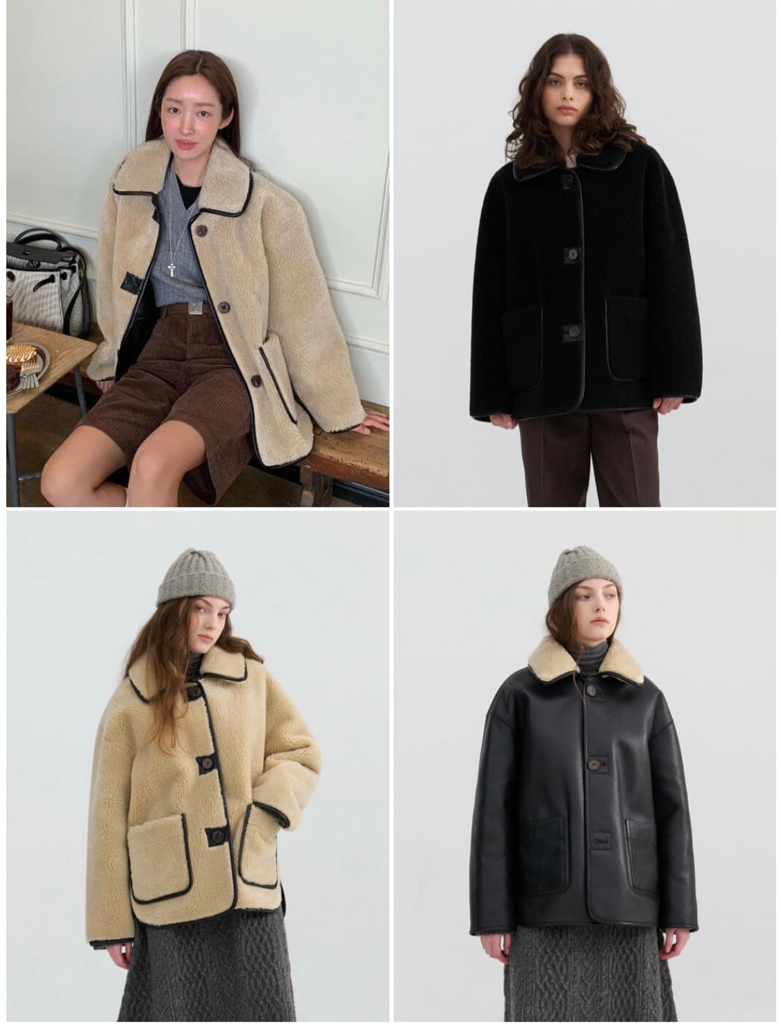 앳코너 리버시블 무스탕 상품이미지1