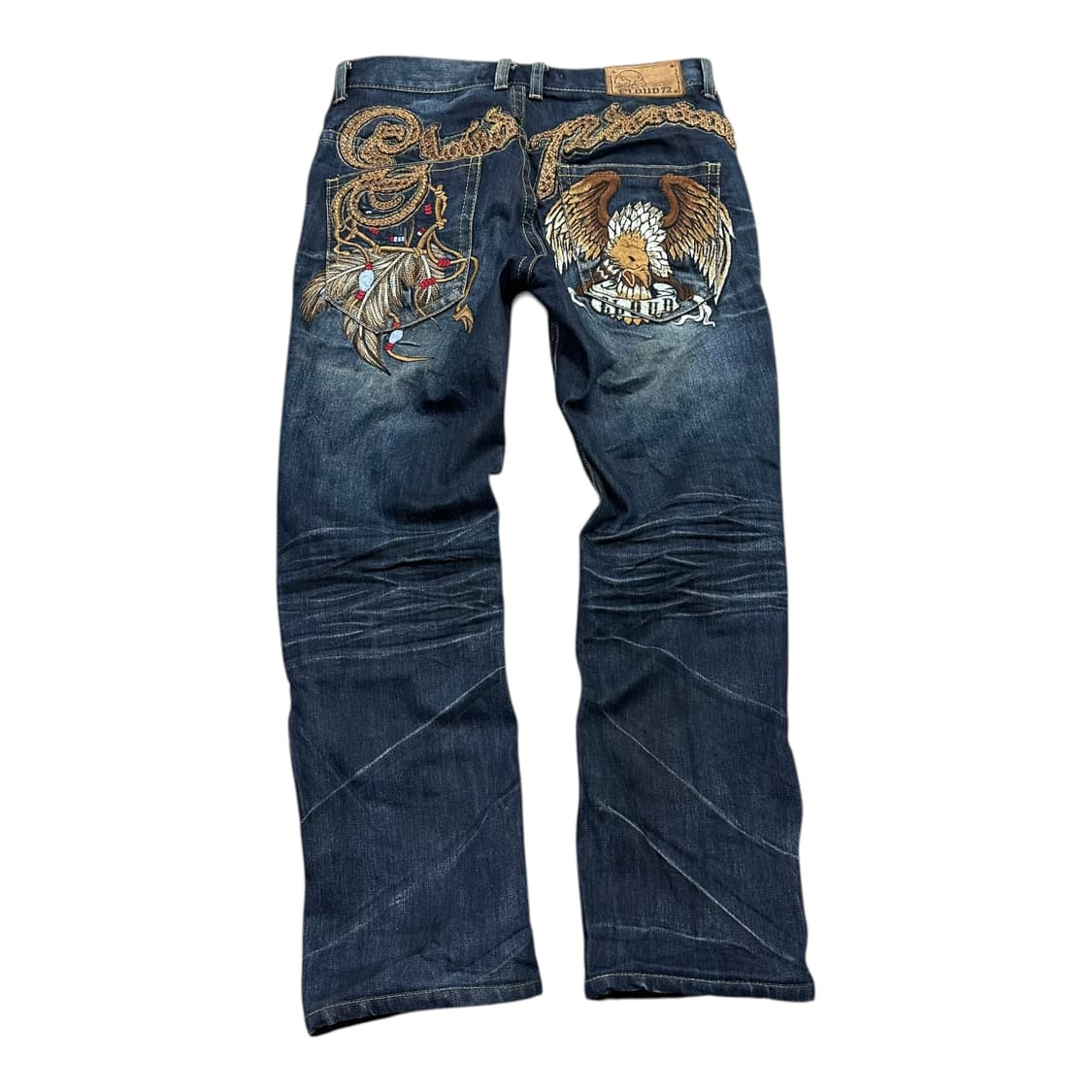 ✨ (바배) 클라우드72 자수 바이크 데님 팬츠 상품이미지2