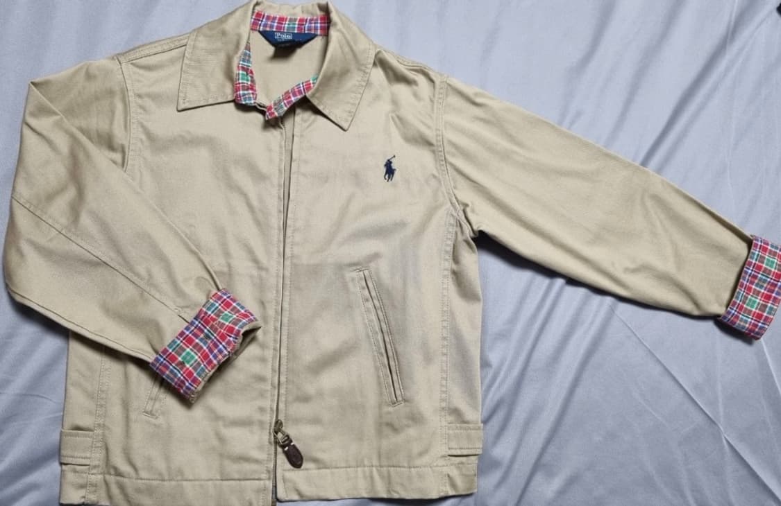정품 폴로랄프로렌 베이지 체크 레이어드 자켓 상품이미지1