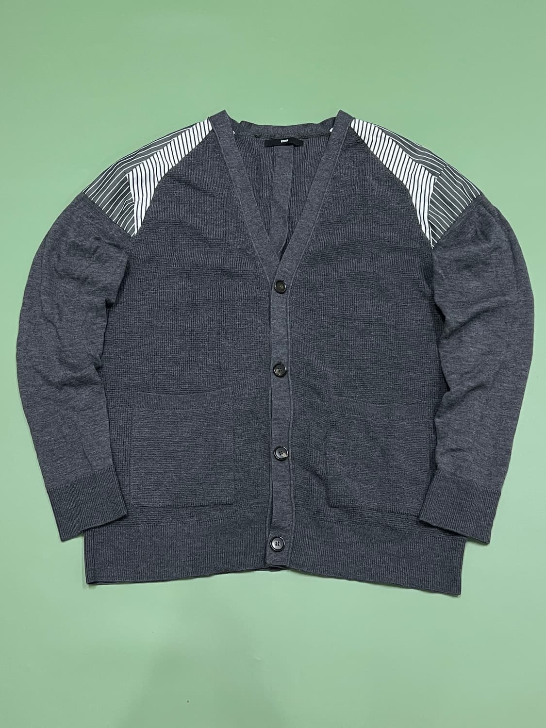 (95) 한섬 시스템 울 니트 가디건 차콜 상품이미지2