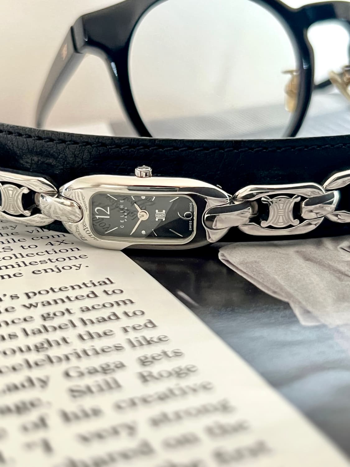 셀린느 트리옹프 렉탱글 여성 시계 /  정품감정. 케어 상품이미지4