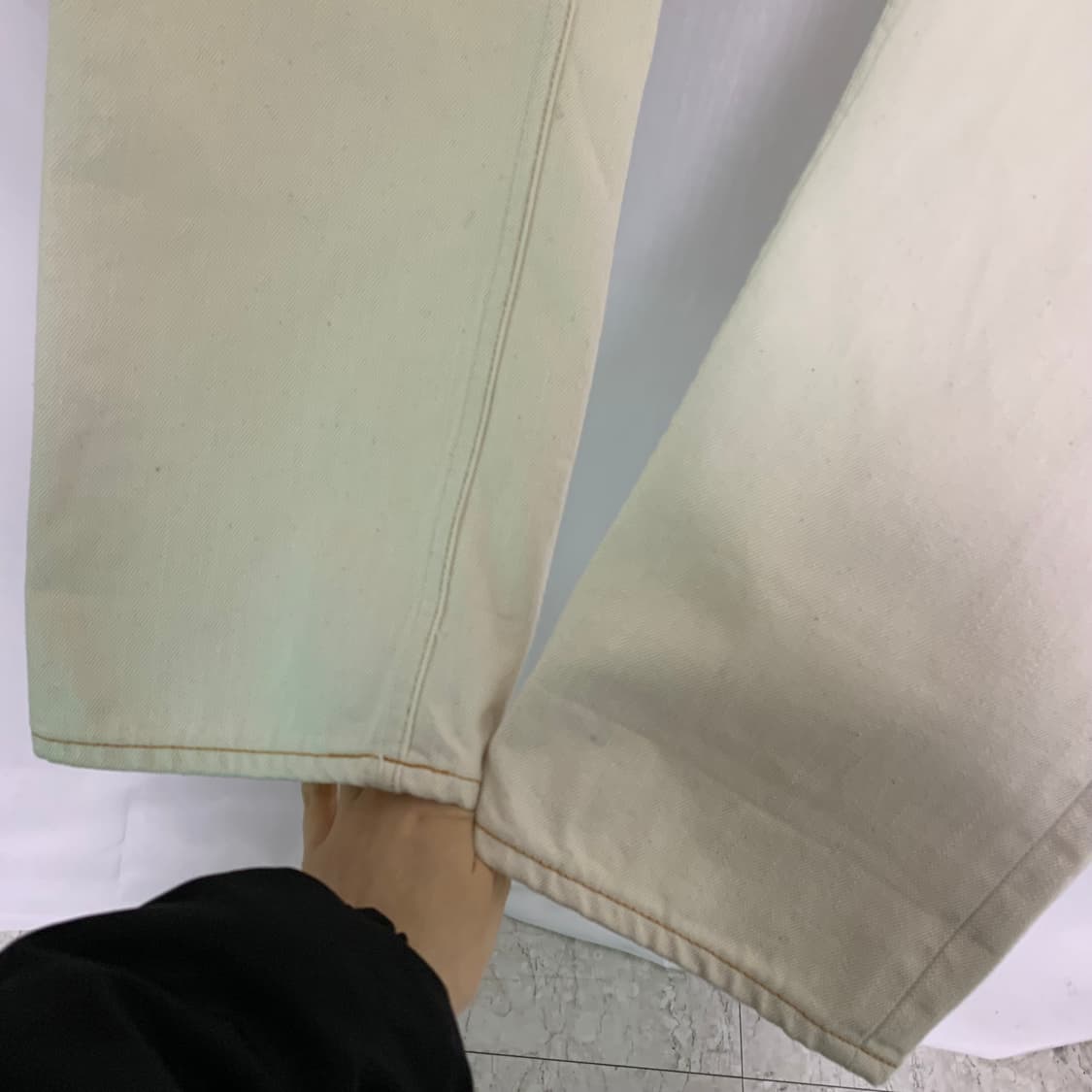 빈티지 리바이스 생지 아이보리 데님 코튼 팬츠 면바지 29인치 상품이미지3