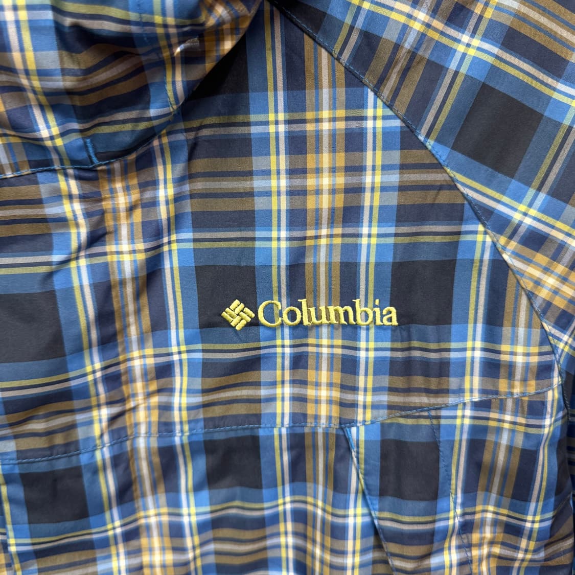 컬럼비아 옴니테크 타탄 체크 후드 마운틴 파카 블루 블랙 상품이미지5