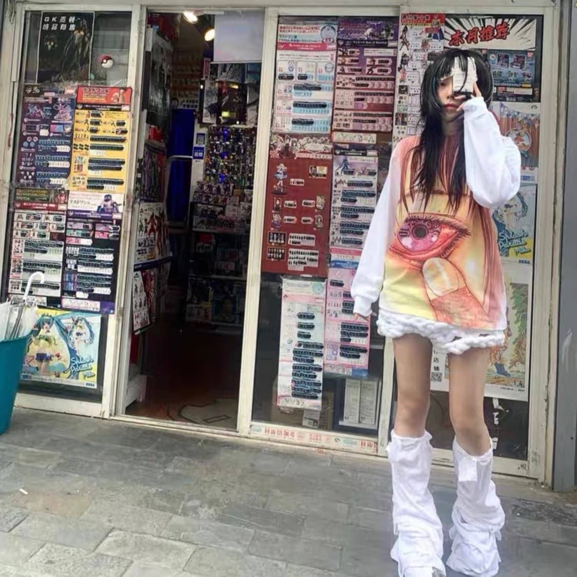 PROVEMEWRONG 눈알 롱슬리브 오버핏 2XL 빈티지 긴팔 티셔츠 상품이미지3