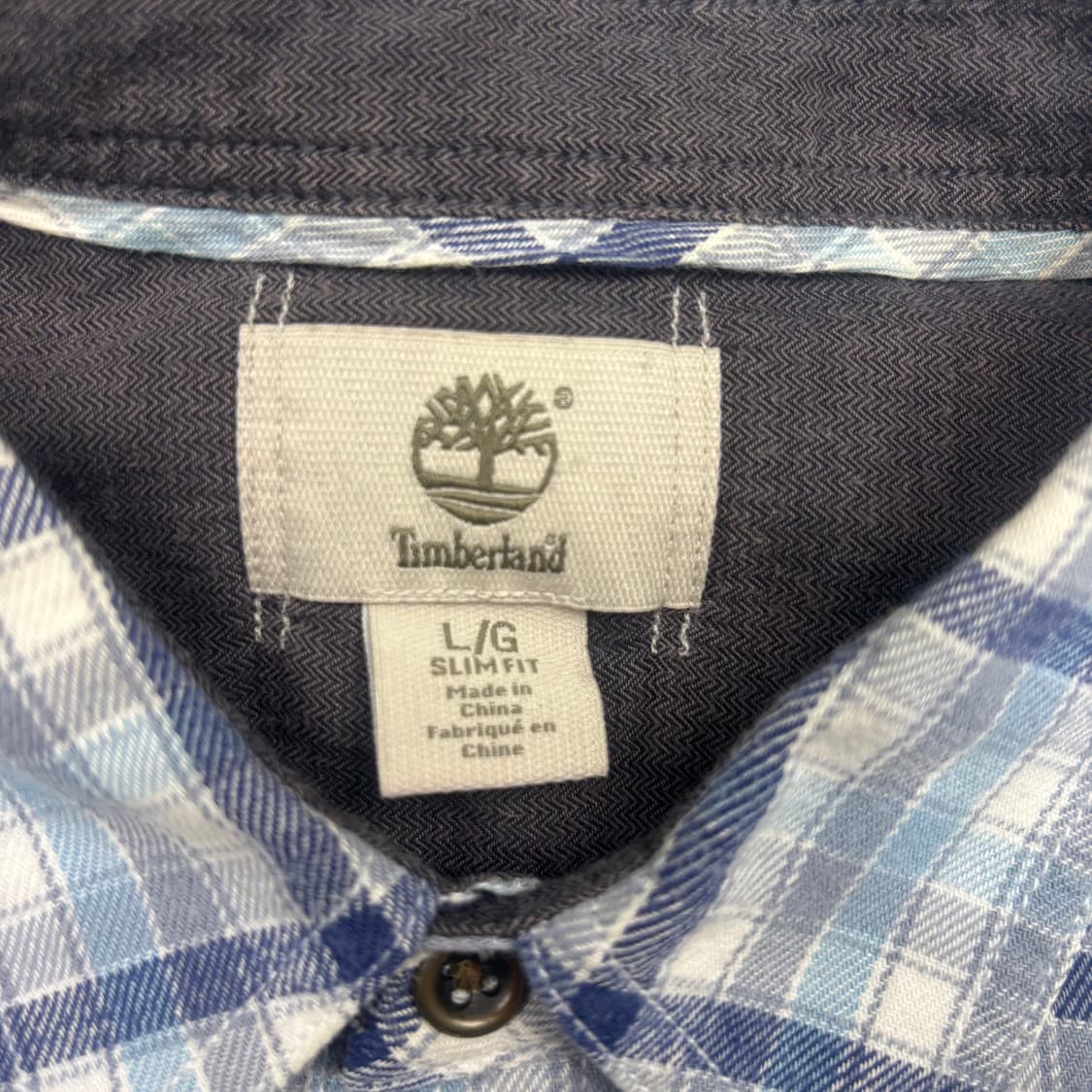 팀버랜드 스카이블루 체크 헌팅 셔츠 L 상품이미지7