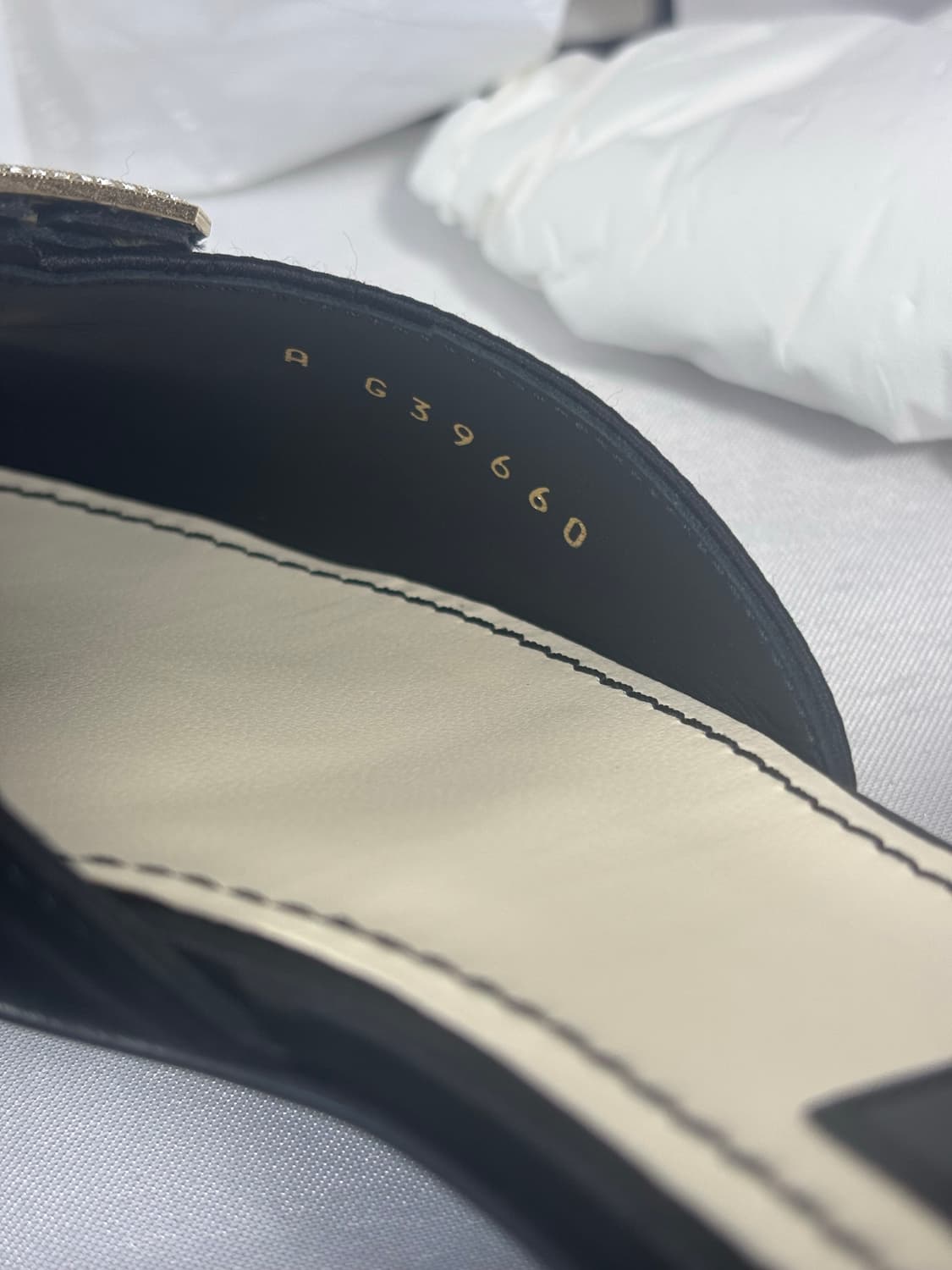 (새상품)샤넬 발레리나 플랫 사틴 메탈 슈즈 36.5 상품이미지7