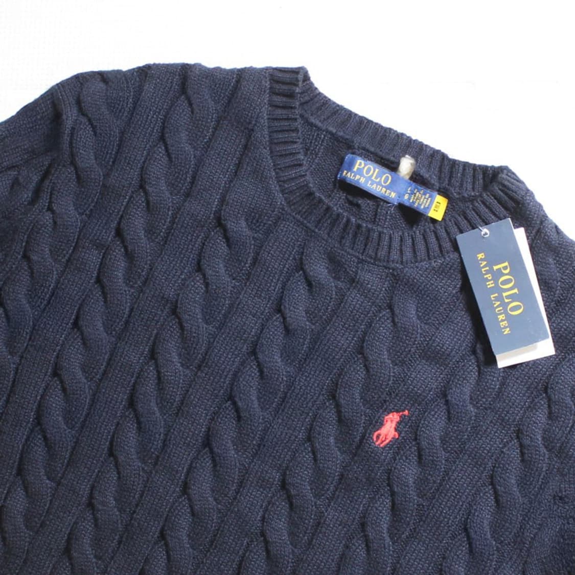 Polo 폴로 랄프로렌 네이비 케이블 니트 상품이미지3