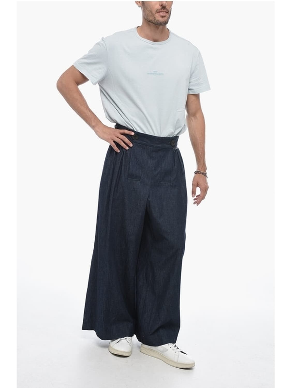 새상품 메종마르지엘라 백스티치 와이드데님 46사이즈 상품이미지3