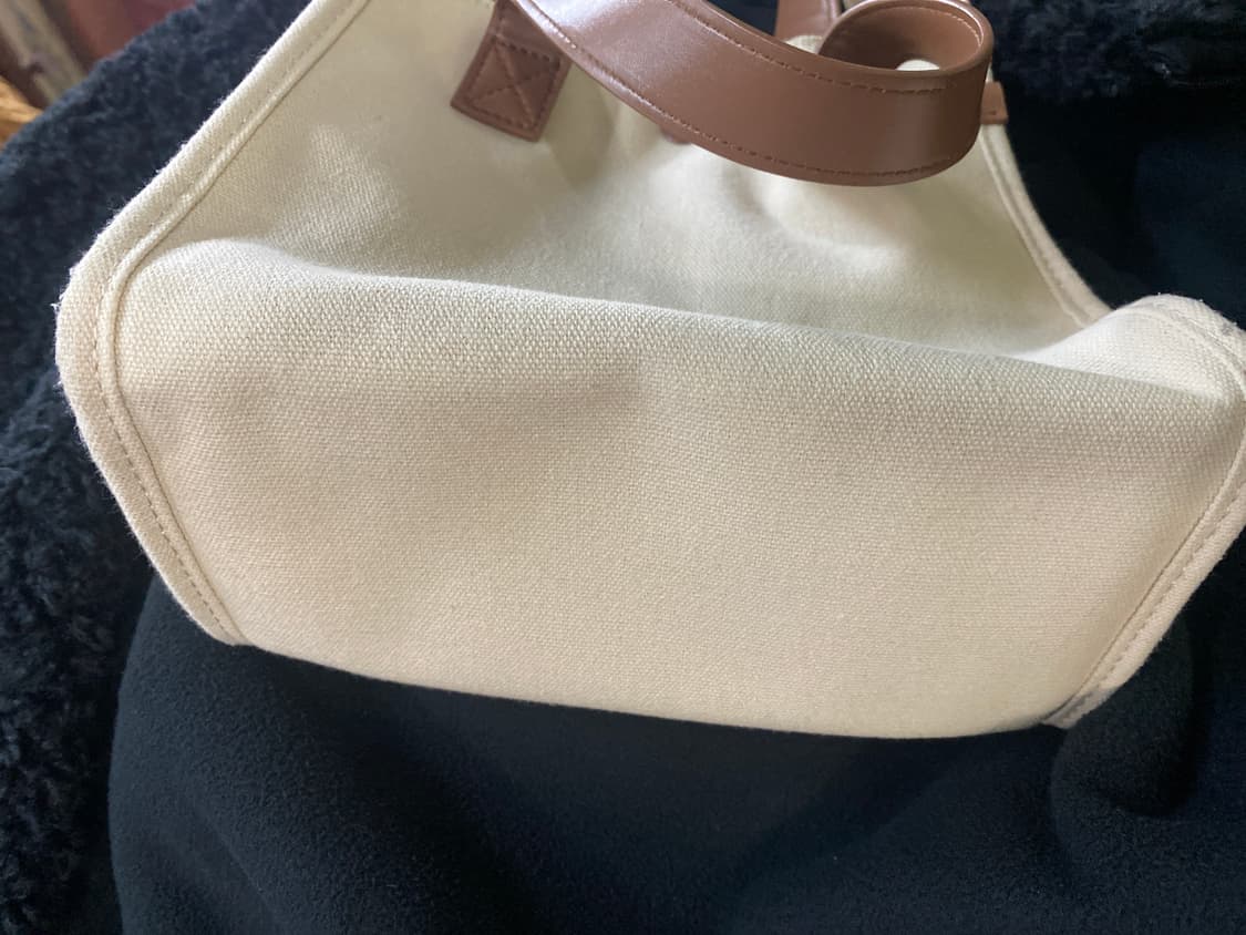 캉골 캔버스 토트백 겸 숄더백 아이보리 상품이미지4