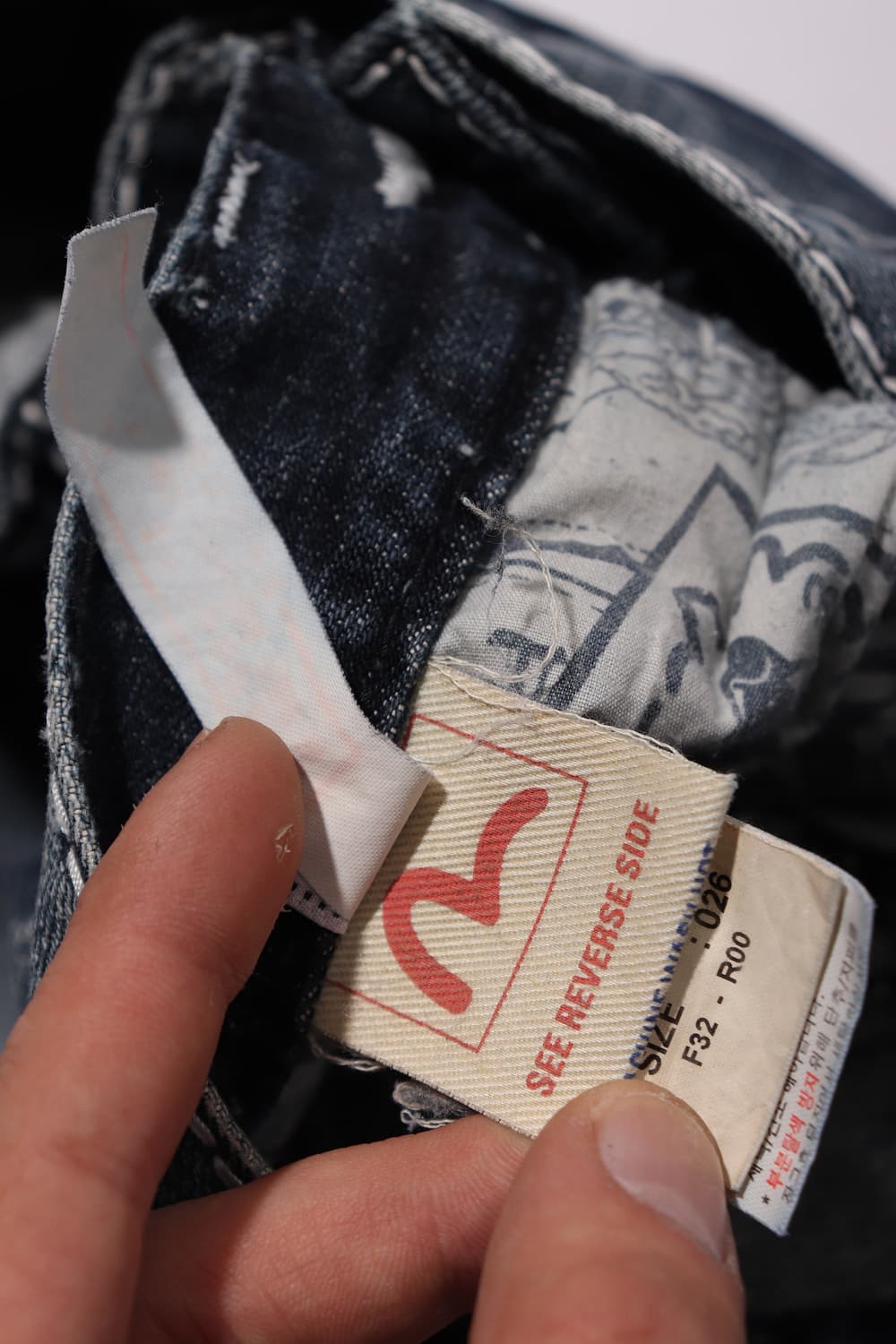 EVISU 데님 스티치 플레어 팬츠 women 26 상품이미지6