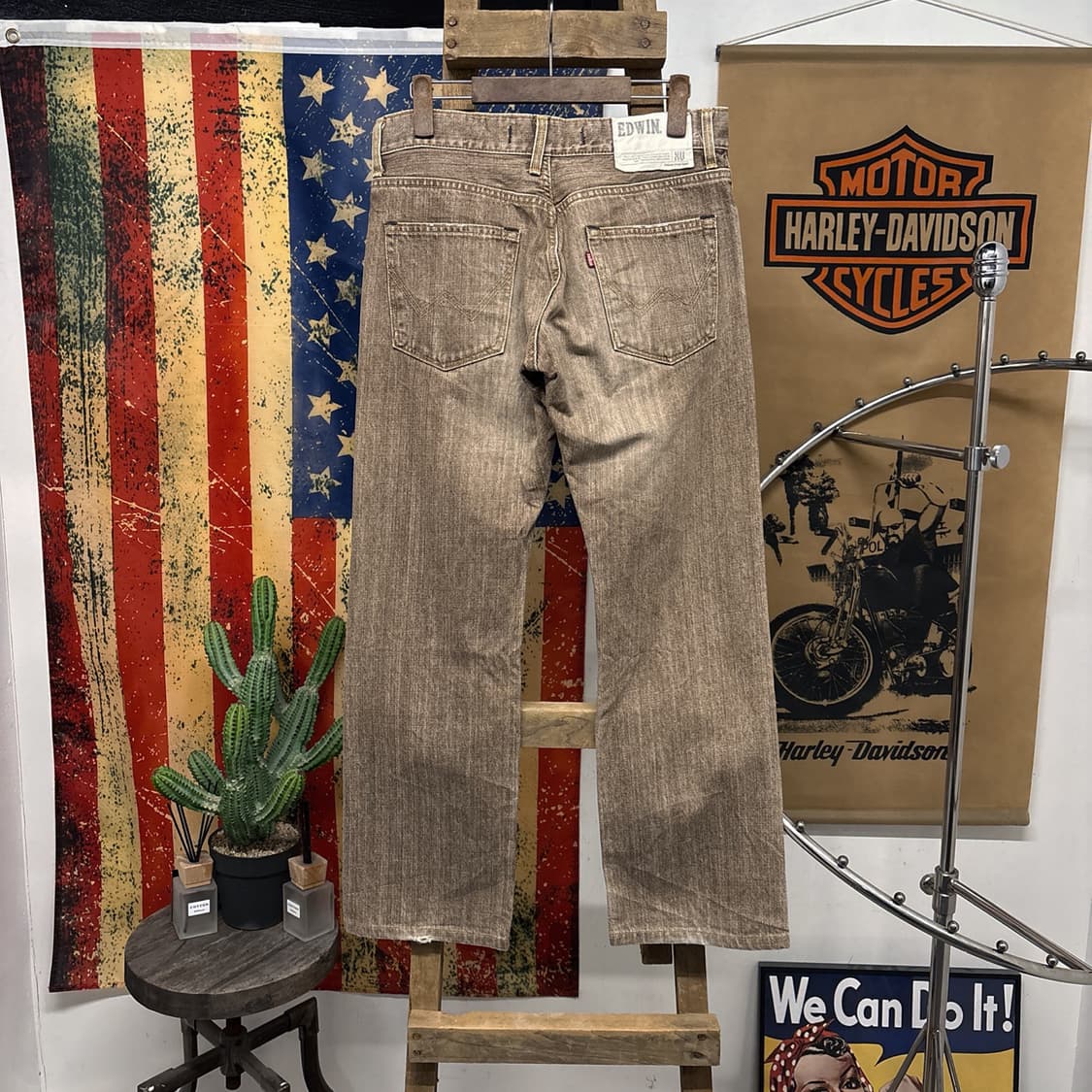 에드윈 404XV 익스클루시브 빈티지 브라운 워싱 데님팬츠 N1046   상품이미지2