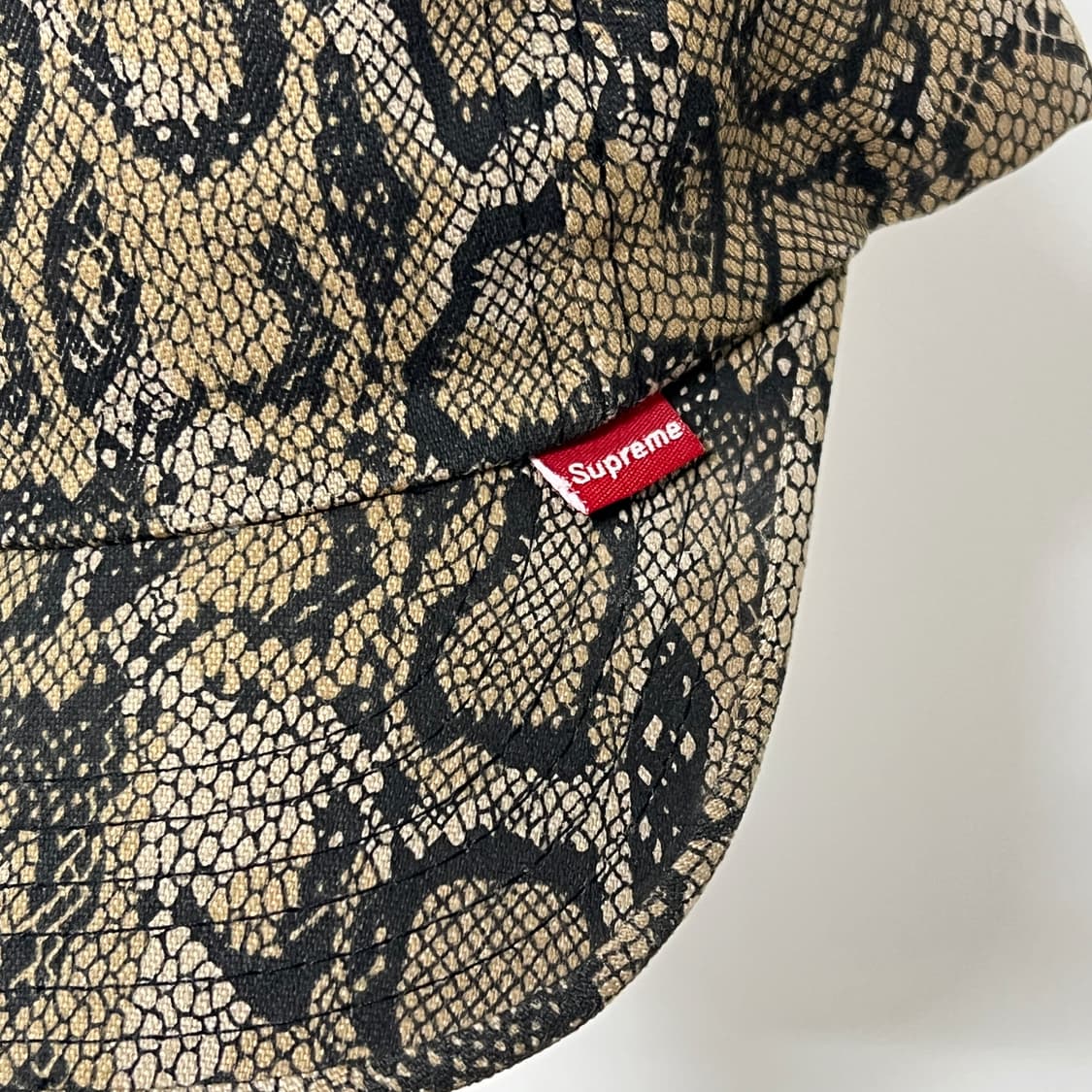 슈프림 2001 황뱀피 5패널 캠프캡 상품이미지6